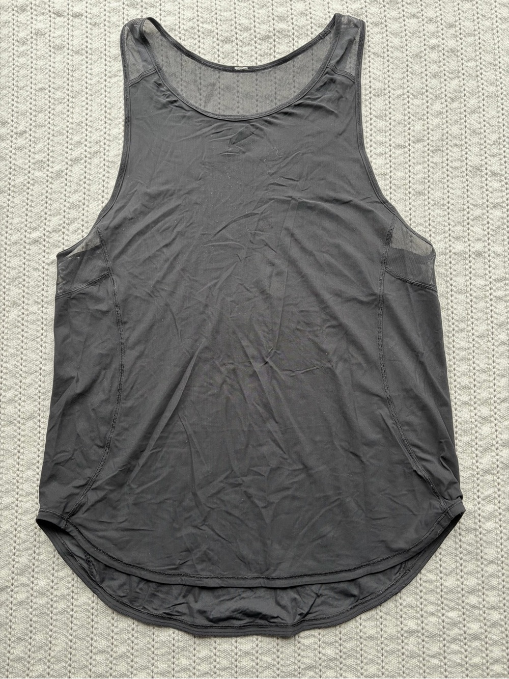 lululemon athletica Dark Charcoal Gray Mesh-Back Tank